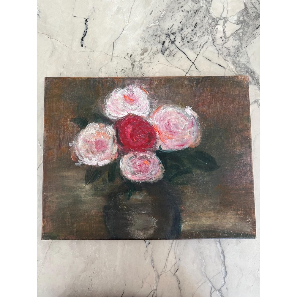 Original Still life oil painting of roses